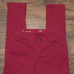 LOFT Burgundy Pants